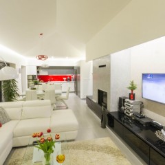 Podsvietenie LED pásom v obývačke