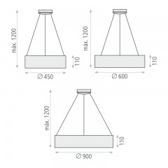 ACB 3450 pendant sizes
